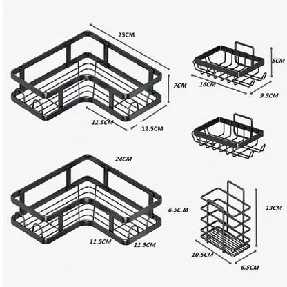 5pcs Corner Shower caddy shelf