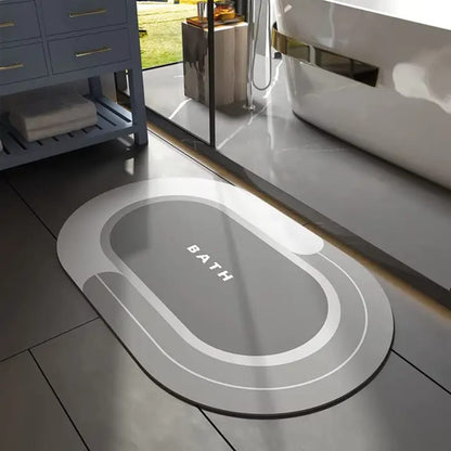 Absorbent Bathroom Mat (Oval)