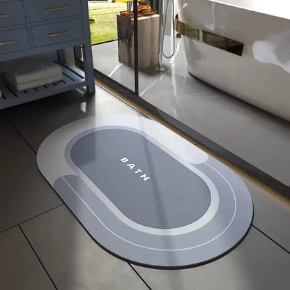 Absorbent Bathroom Mat (Oval)