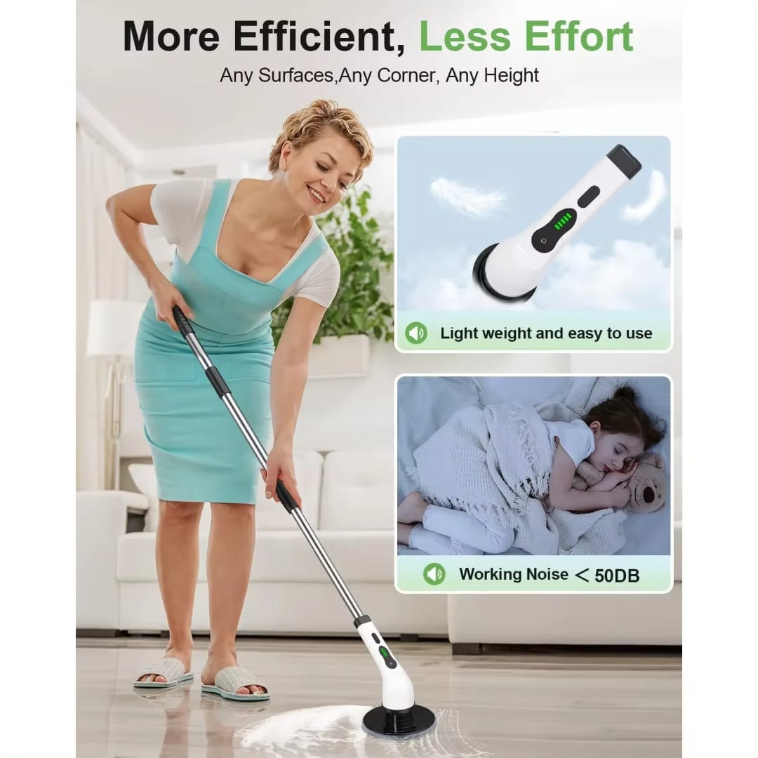 Rechargeable 9-in-1 Spin Scrubber Brush