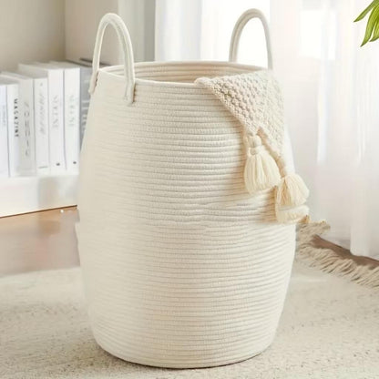 Cotton Rope Basket With Extended Handles
