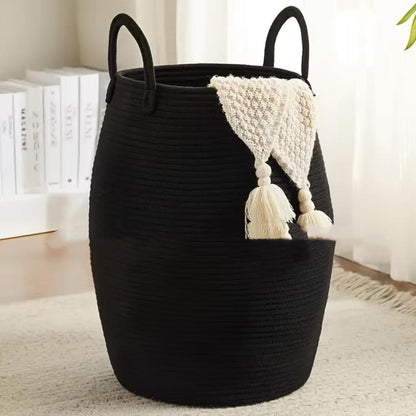 Cotton Rope Basket With Extended Handles