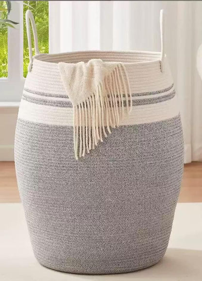 Cotton Rope Basket With Extended Handles