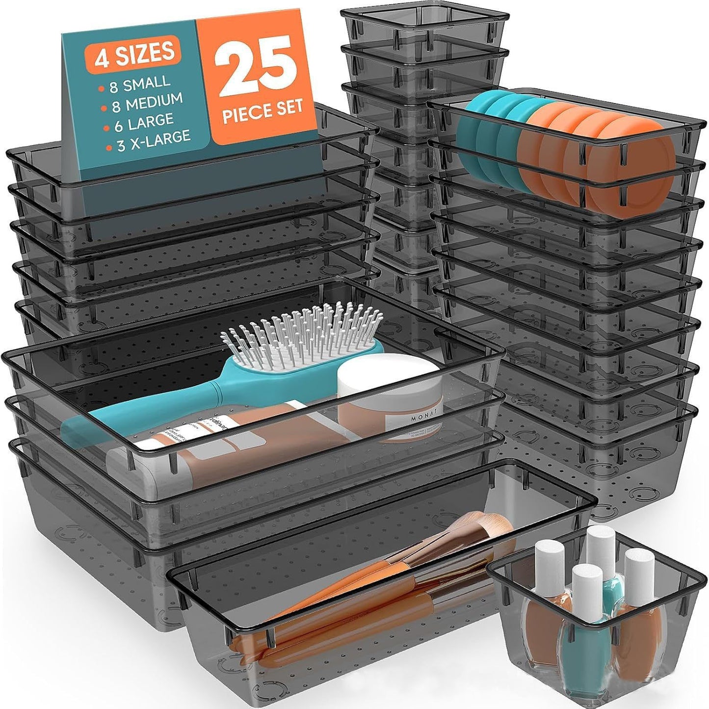 25 pcs set drawer organizers