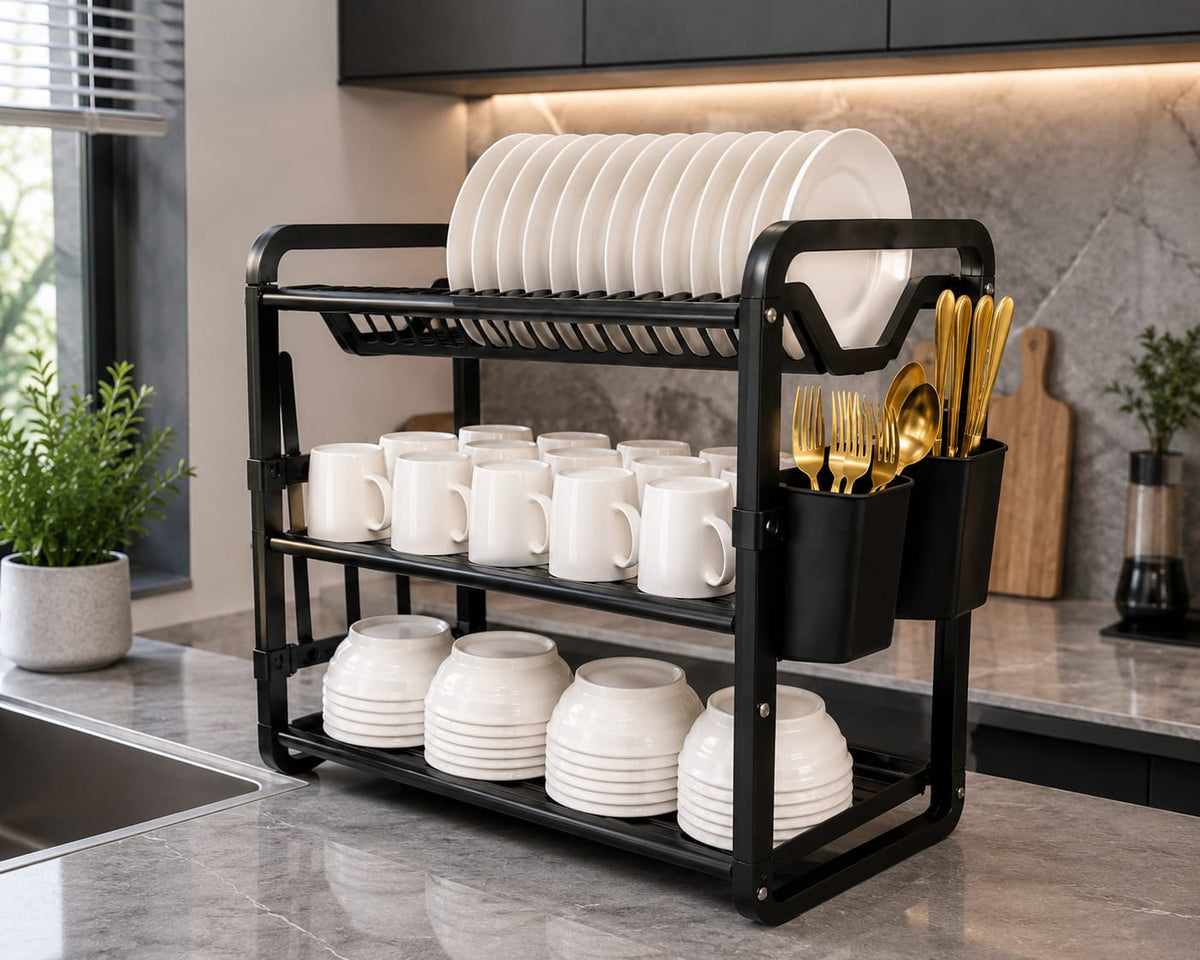 3Tier Aluminium Dish Drainer