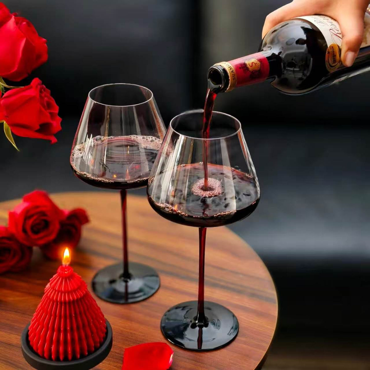 Burgundy Crystal Wine glasses