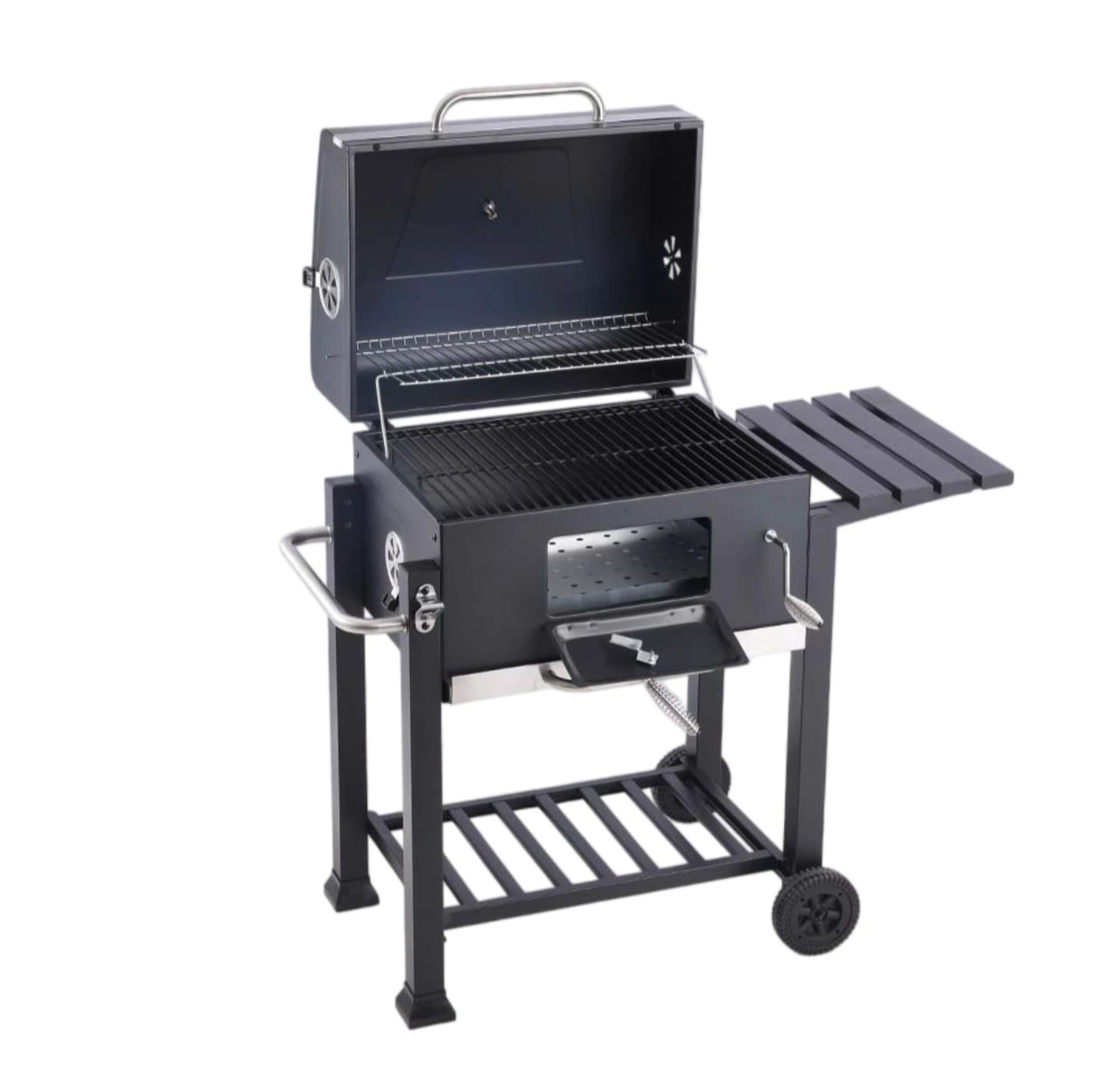 Heavy Duty commercial BBQ Grill with Side Table.