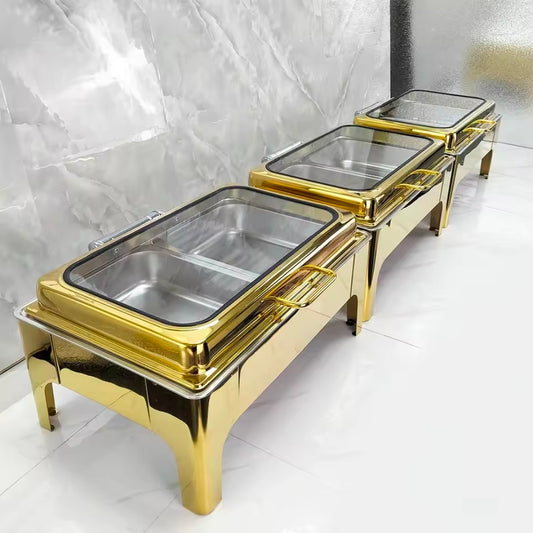 Luxury Hydraulic Chafing Dish Rectangle Shape – 9L