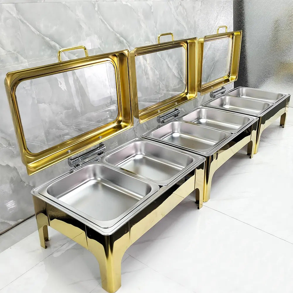 Luxury Hydraulic Chafing Dish Rectangle Shape – 9L