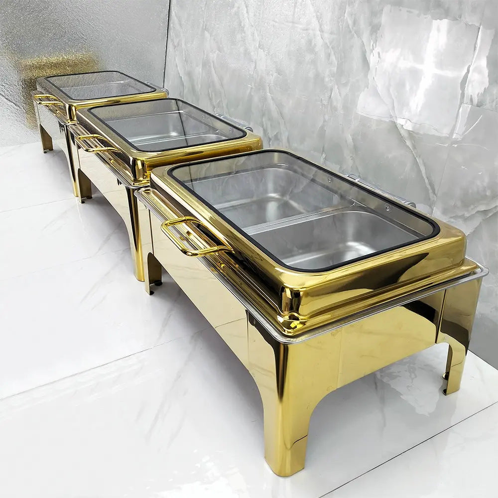 Luxury Hydraulic Chafing Dish Rectangle Shape – 9L
