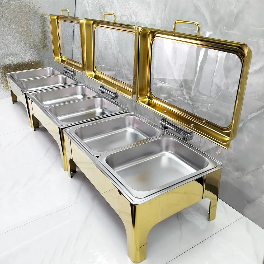Luxury Hydraulic Chafing Dish Rectangle Shape – 9L