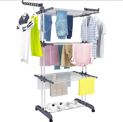 3 Layer Portable / Movable Cloth Drying Rack