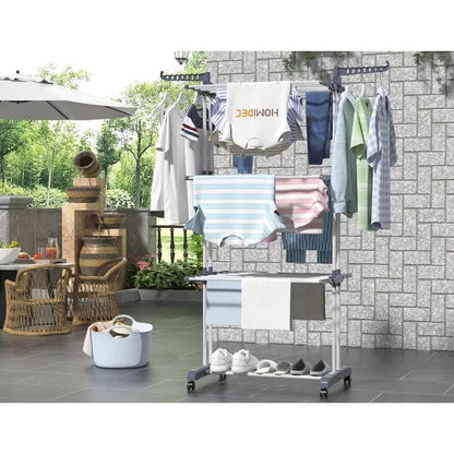 3 Layer Portable / Movable Cloth Drying Rack