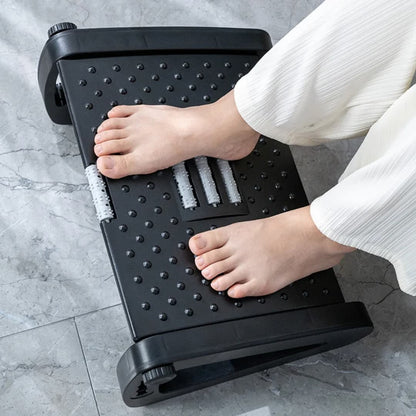 Adjustable foot rest/under desk footrest massage