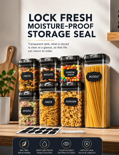 Acrylic 7pcs set food containers