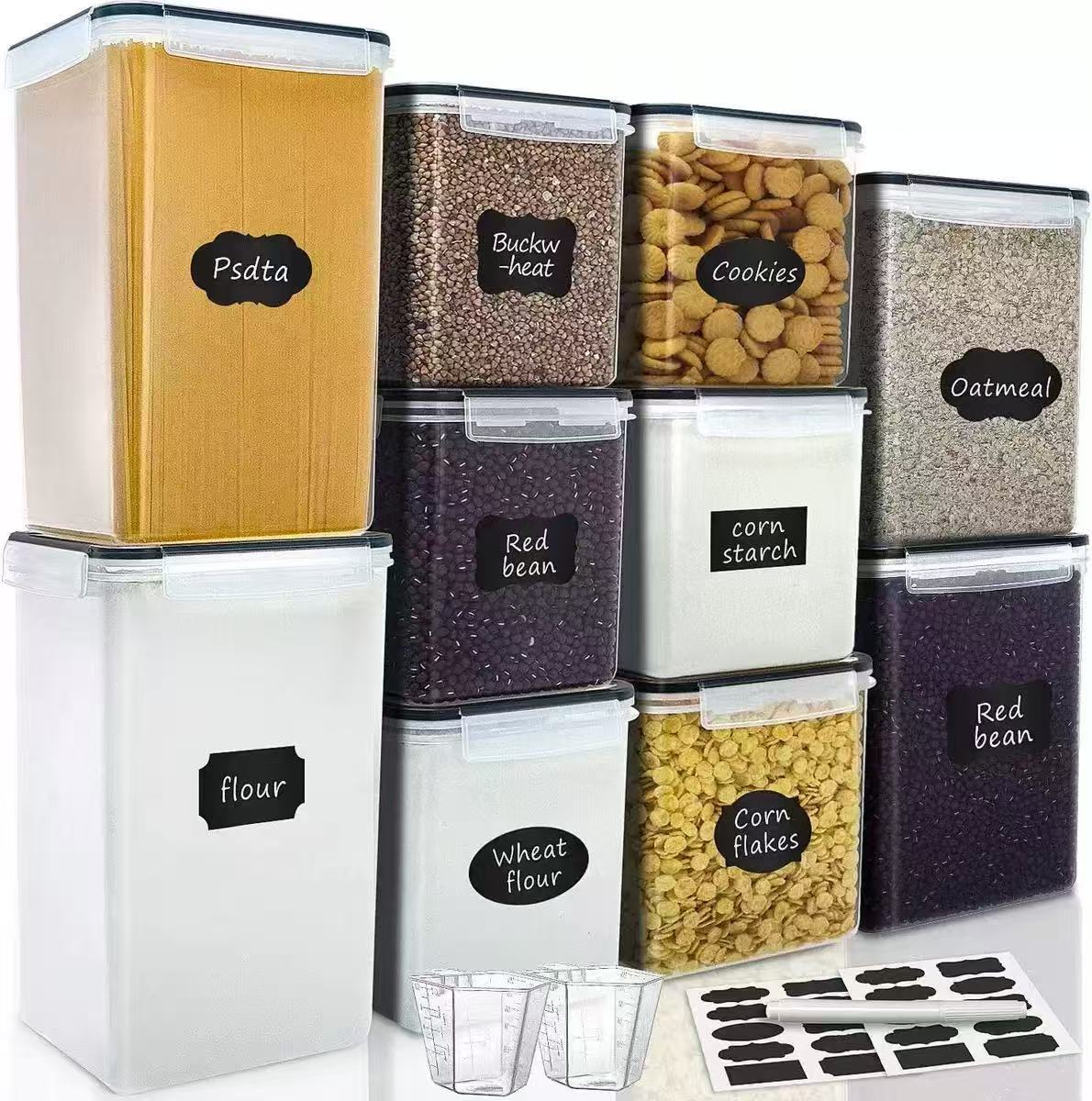10pcs Food /Cereal Storage Containers