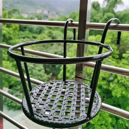 Metal plant railing flower pot holder