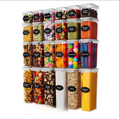 24pcs Bpa free airtight plastic containers