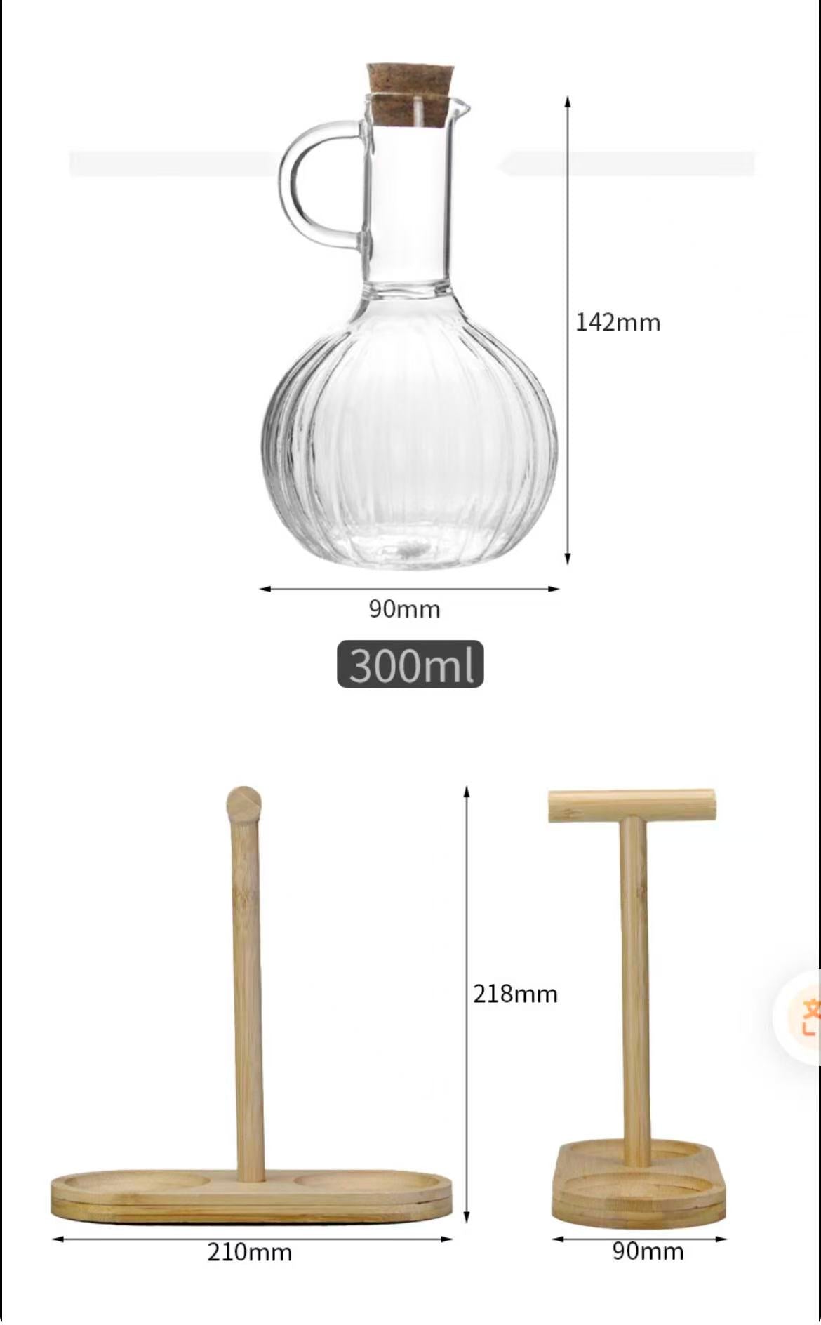Glass Oil Pot Set