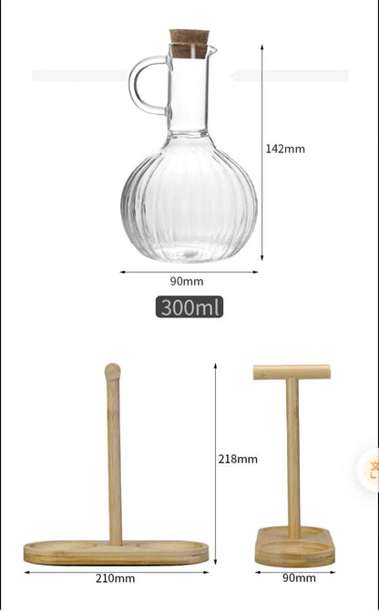Glass Oil Pot Set
