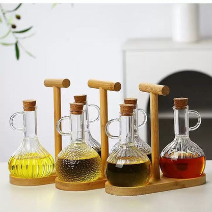 Glass Oil Pot Set