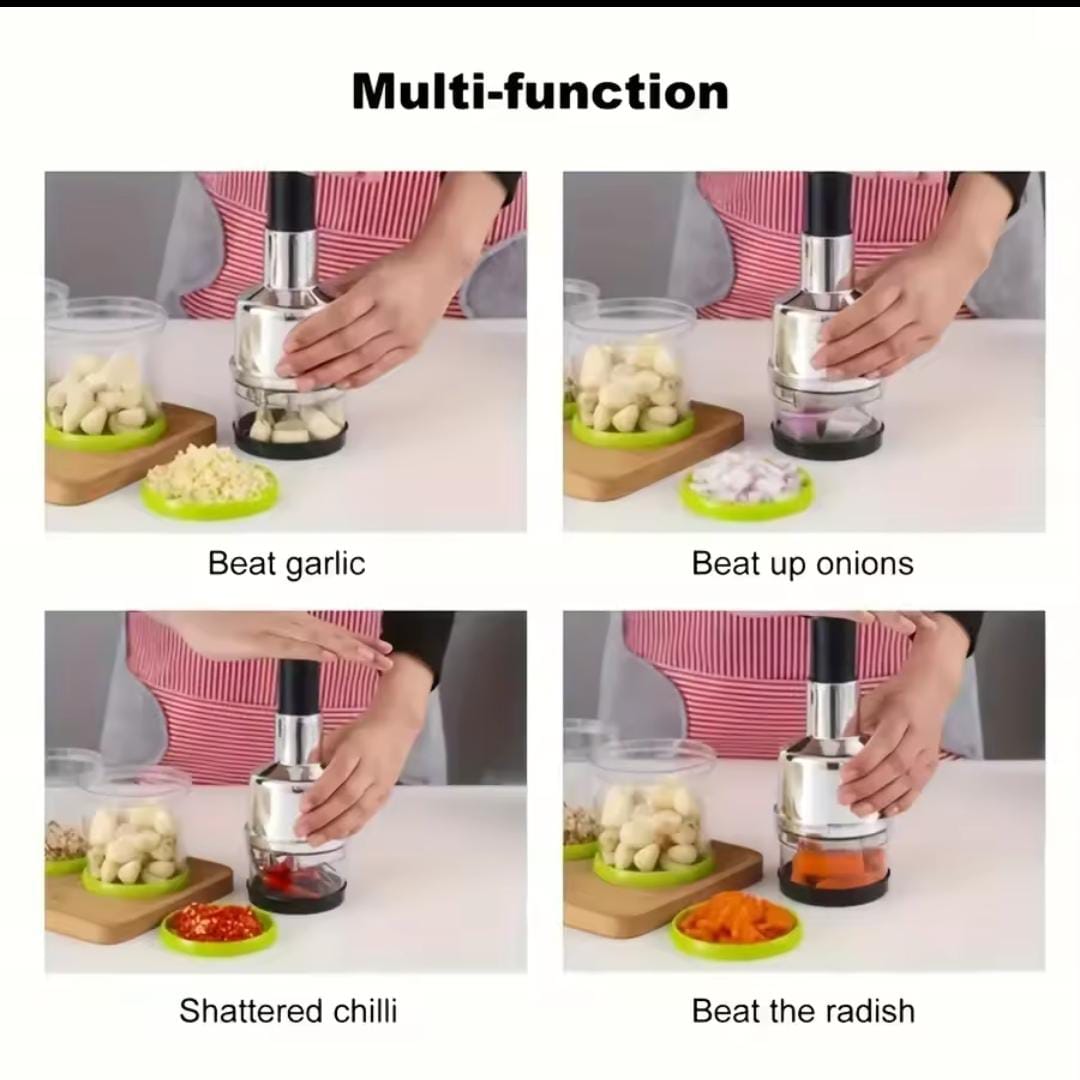 Multifunctional manual food chopper