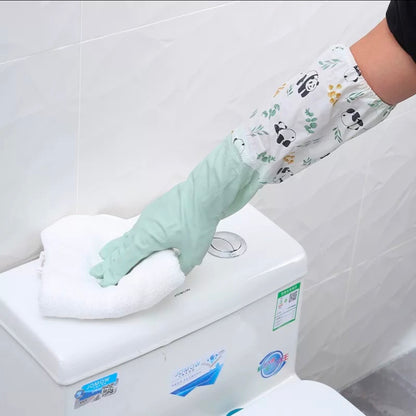 Long silicone waterproof kitchen/household gloves
