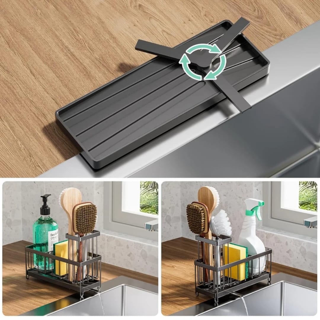 Metallic sink caddy