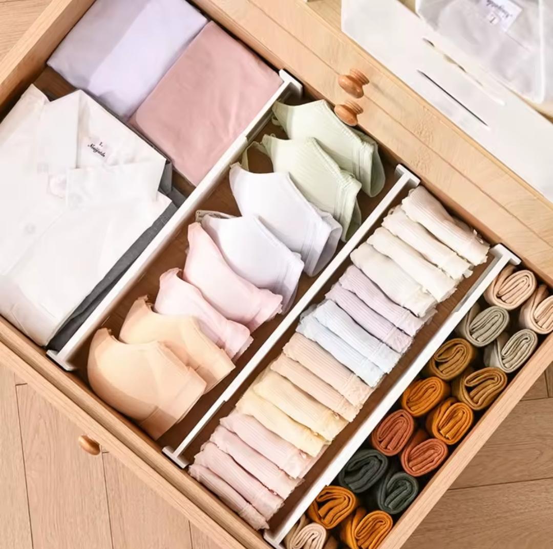 Telescopic drawer dividers