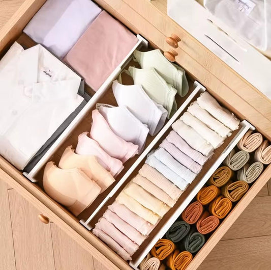 Telescopic drawer dividers