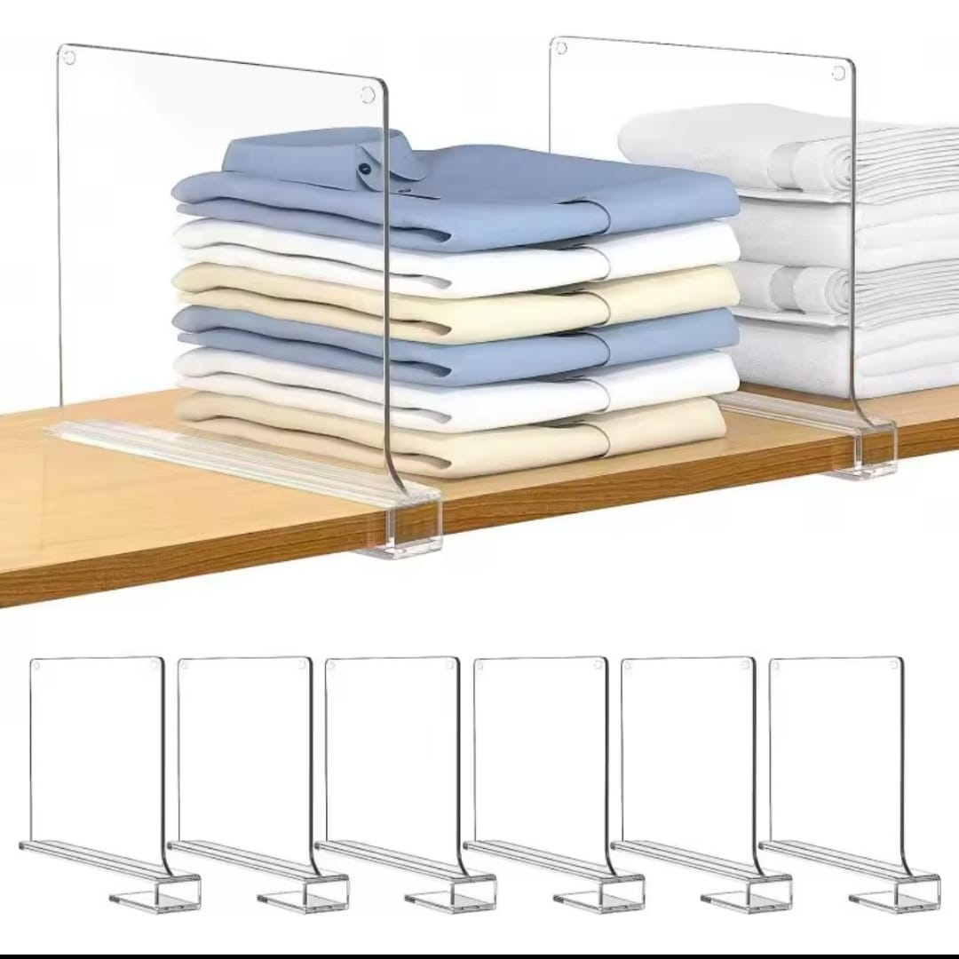 Acrylic closet jeans dividers.