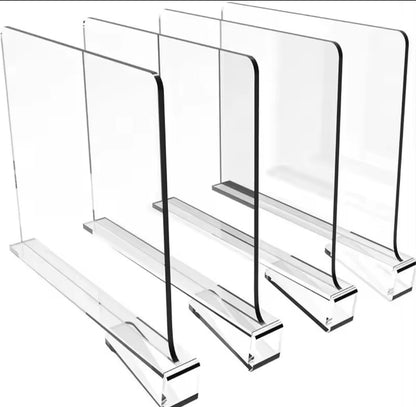 Acrylic closet jeans dividers.
