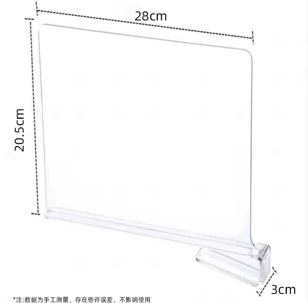 Acrylic closet jeans dividers.