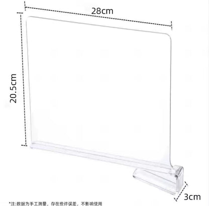 Acrylic closet jeans dividers.