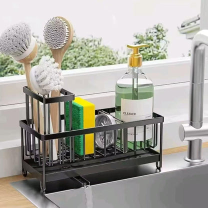 Metallic sink caddy