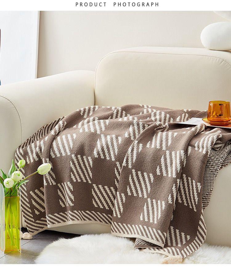 Bohemian knitted throw blankets