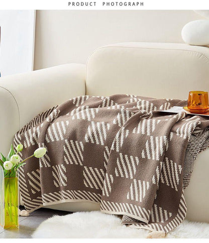 Bohemian knitted throw blankets