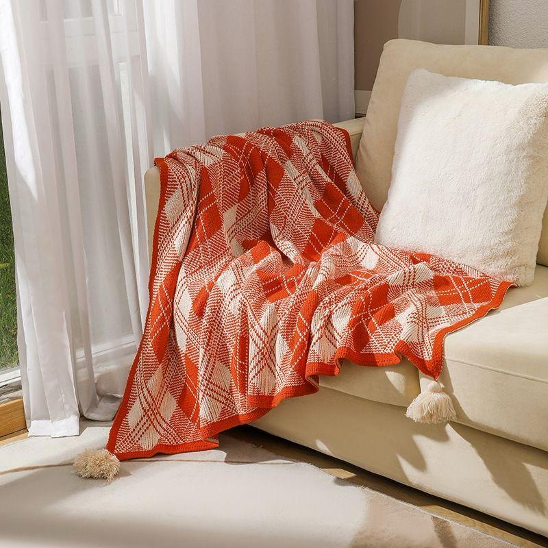 Bohemian knitted throw blankets