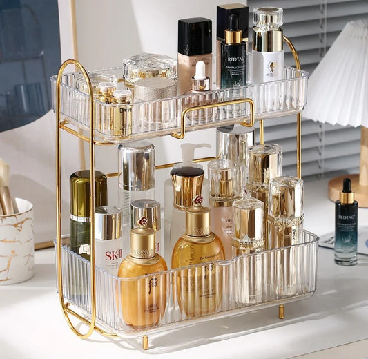 Acrylic Double layer cosmetic /perfume organizer