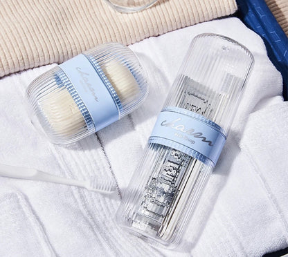 Portable toothbrush and soap holder