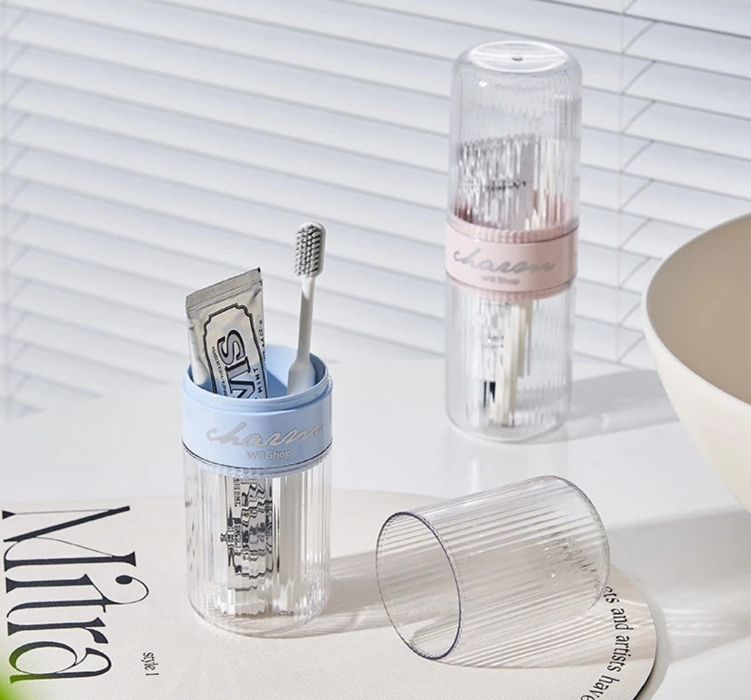 Portable toothbrush and soap holder