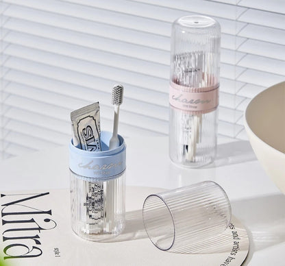 Portable toothbrush and soap holder