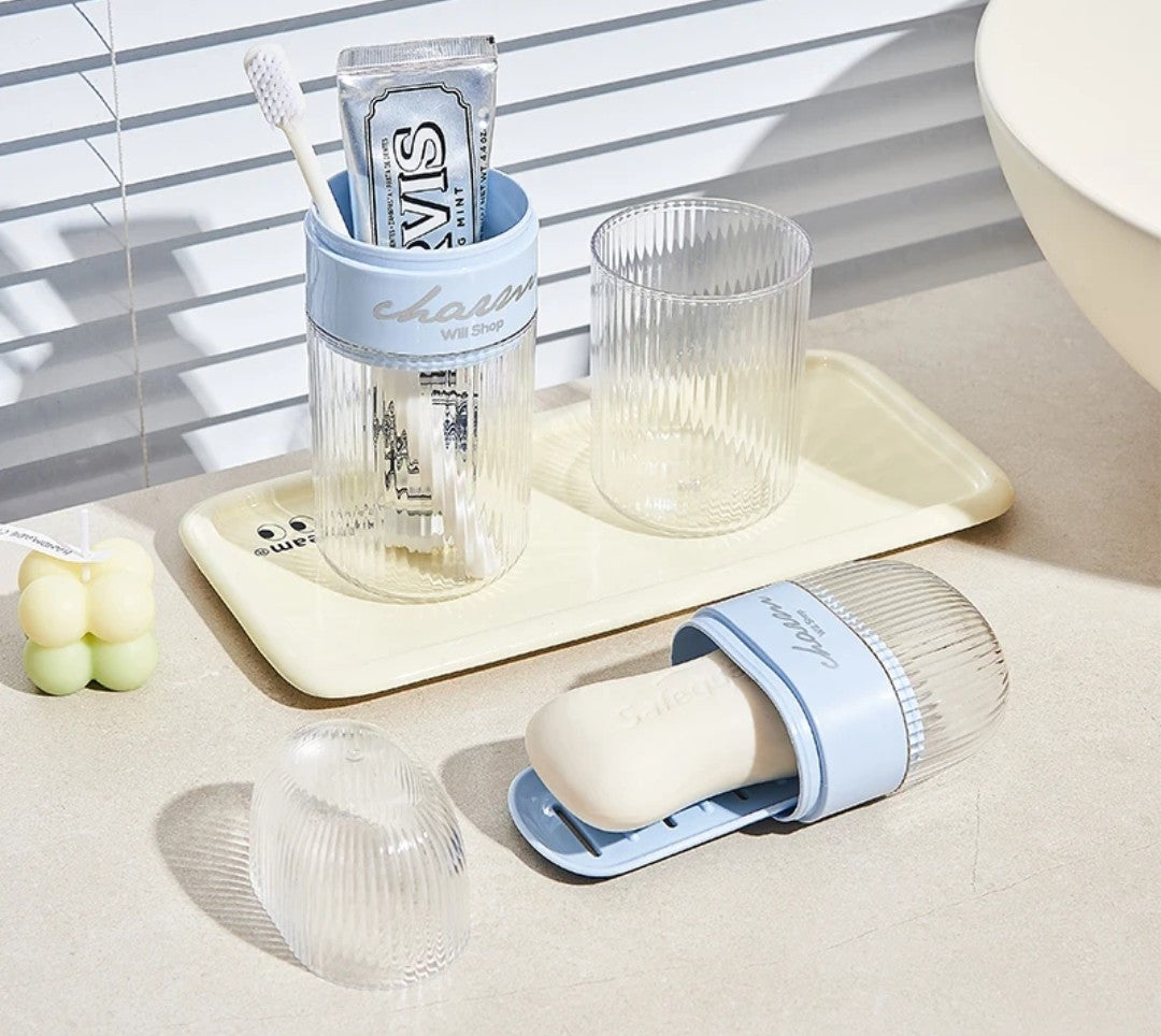 Portable toothbrush and soap holder