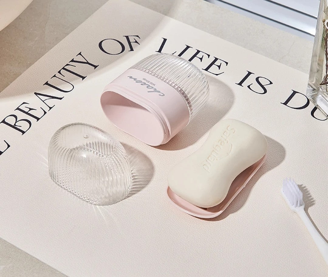 Portable toothbrush and soap holder