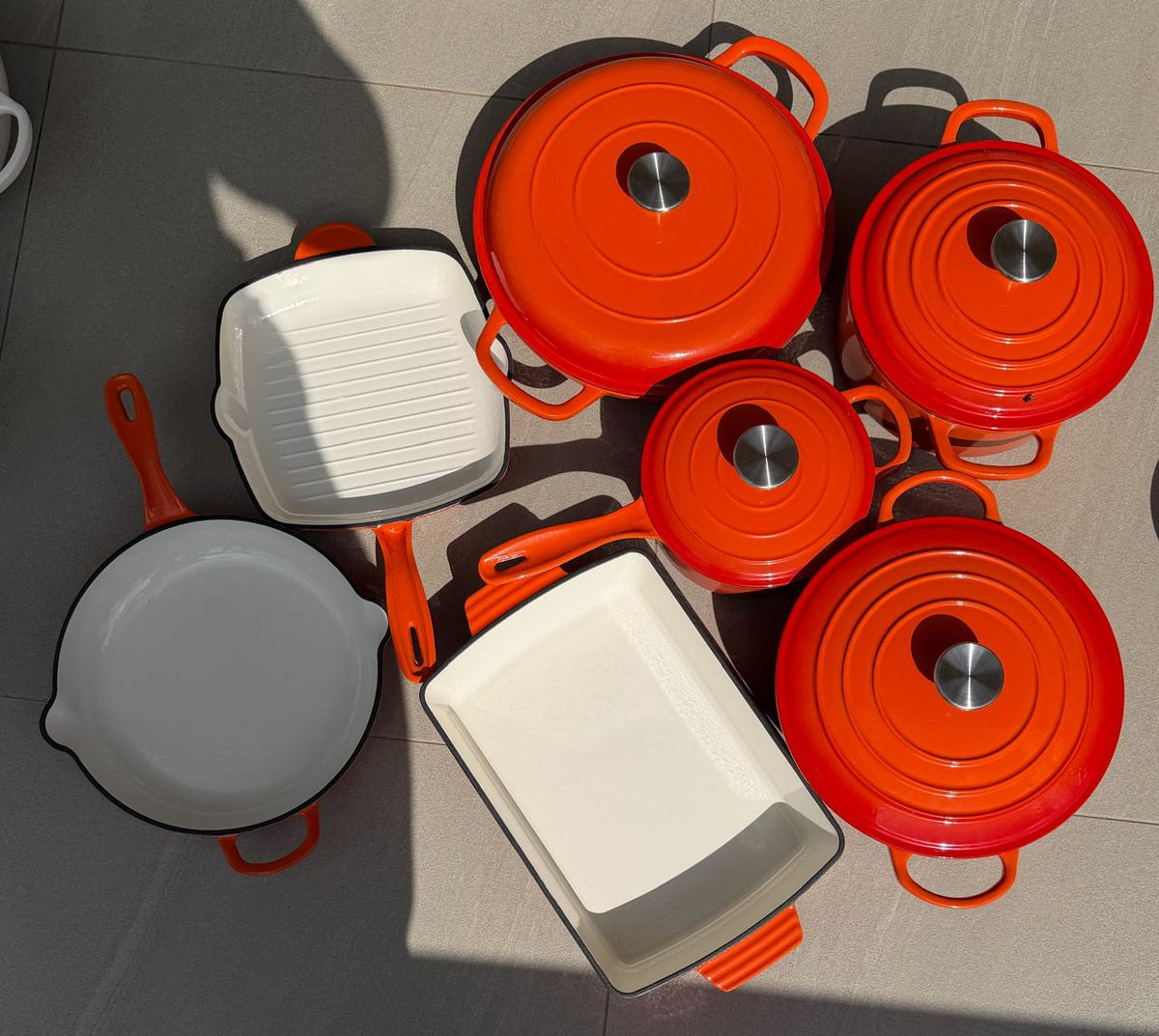 11pcs Enamel cast iron cookware