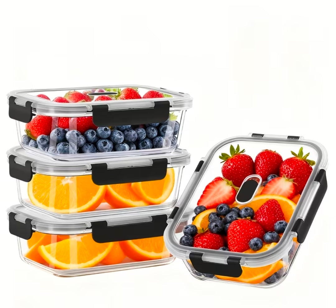 Large-Capacity Glass Food Storage Container