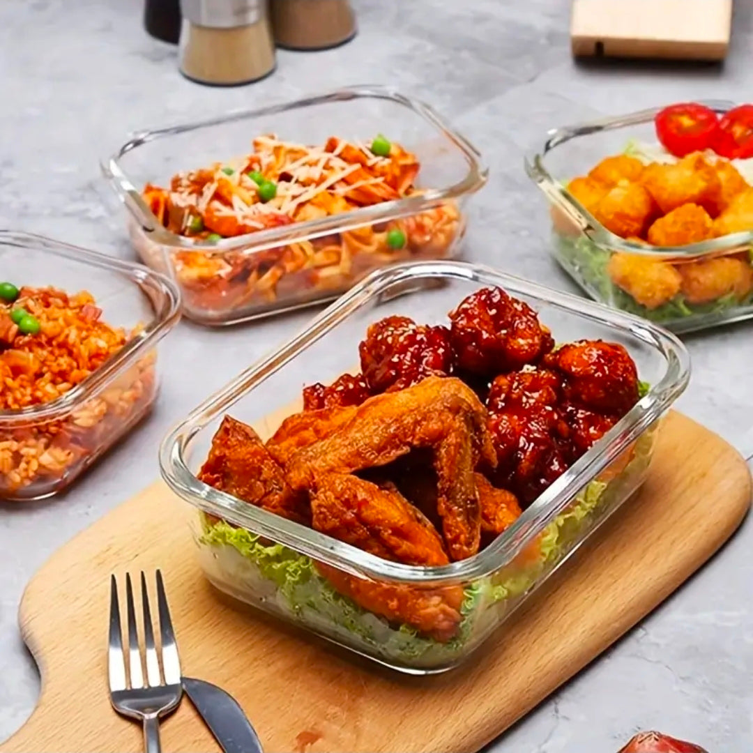 Large-Capacity Glass Food Storage Container