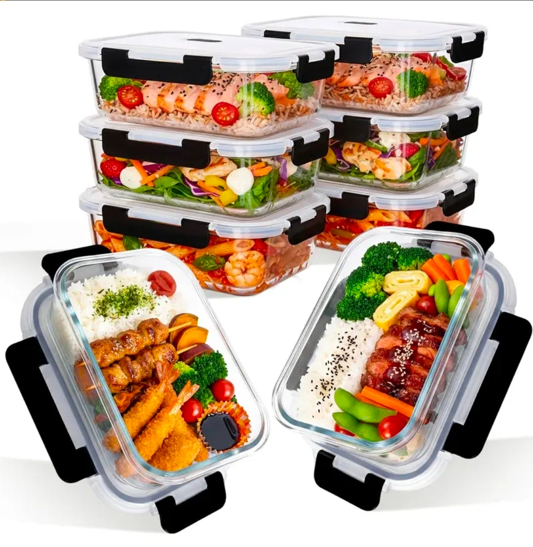 Large-Capacity Glass Food Storage Container