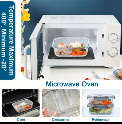 Large-Capacity Glass Food Storage Container