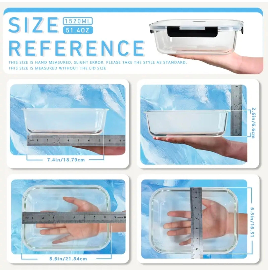 Large-Capacity Glass Food Storage Container